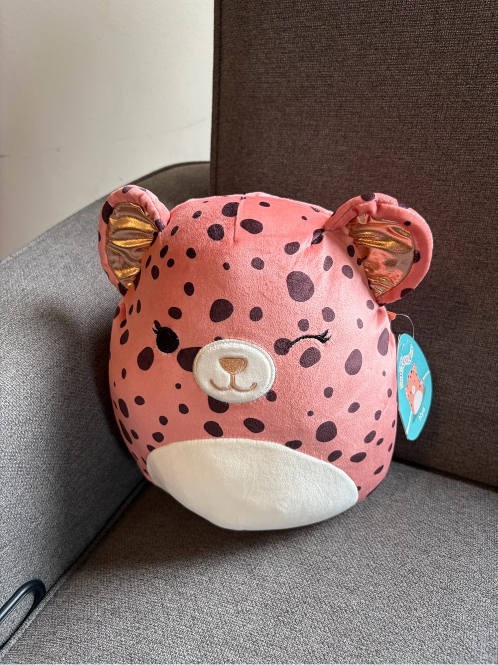 New Nya Squishmallows Pink Spotted Leopard Plush 10”
